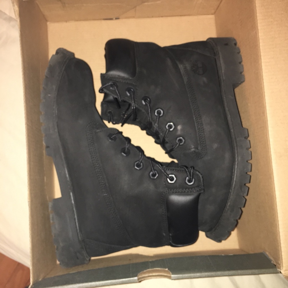Black Timberland Boots worn ONCE